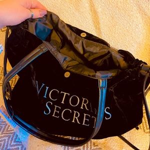 Victoria Secret Drawstring Velvet Tote